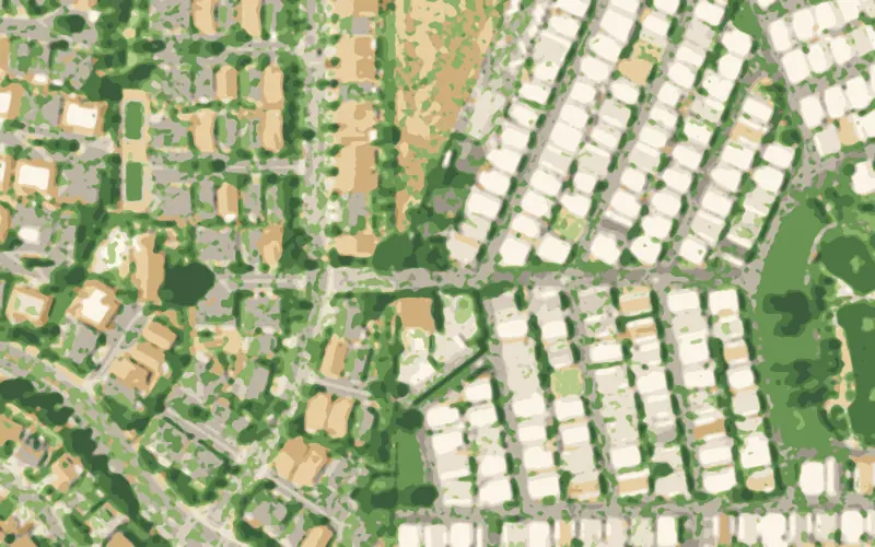 Illustrated aerial view of Rancho Calevero MHP