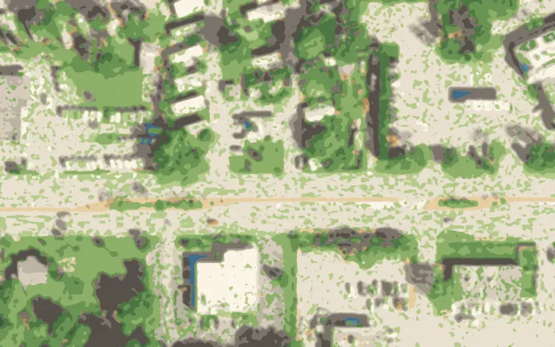 Illustrated aerial view of Seminole Mobile Park